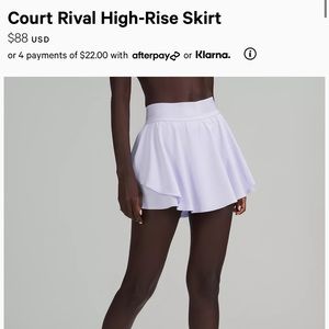 Lulu Court Rival High Rise Skirt - size 0!!